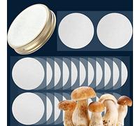ZHANXUBIO Adesivo per filtro a membrana, 20 mm, 58 mm, 65 mm, 82 mm, 90 mm, 0,3 um, forte filtro aderente per la coltivazione di funghi (65 mm, 24)