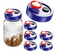 ZHANXUBIO - Coperchio per vasetti di coltura di liquidi a bocca larga, bocca rejular, in plastica per uso alimentare, con membrana in PTFE e porte di iniezione autorigeneranti per funghi (70 mm