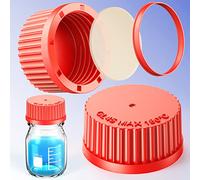 ZHANXUBIO Tappo a vite in polipropilene PBT GL25 GL32 GL45 con anello di versamento e guarnizione in silicone per bottiglia media (GL45 PBT 2PCS)