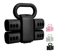 ZhaoCo Set di Manubri Regolabili 2 in 1, Convertibile in Kettlebells, 4 in 1 Peso: 1/1,5/2/2,5kg ciascuno, Pesi liberi per Allenamento Casa/Donna, con Regolazione Rapida (Nero)