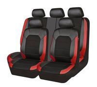 ZHAOHAO Coprisedili Auto per VW Polo IV (9N) 2001 2002 2003 2004 2005, Sedere Protezion Pelle Set Completo Durevole Traspirante Comfort Impermeabile Protect Accessori,Red