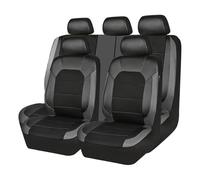 ZHAOHAO Coprisedili Auto per VW Polo IV (9N) 2001 2002 2003 2004 2005, Sedere Protezion Pelle Set Completo Durevole Traspirante Comfort Impermeabile Protect Accessori,Grey