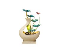 Zhaoj24-05 Fontane da Tavolo Fontana da Tavolo a 5 Livelli con Foglia di Loto, Cascata Rilassante for la Decorazione della Stanza