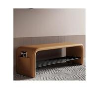 Zhaoj24-05 Panca da fine letto Sgabello for cambiare le scarpe da porta, scarpiera, sgabello multiuso, semplice panca da comodino for sedersi Sgabello da letto(Orange,Piccolo)
