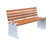 Zhaoj24-05 Panchina Panca con schienale for esterni, panche da giardino in acciaio con superficie in legno, for balcone, terrazza, tempo libero Balcone e Terrazzo
