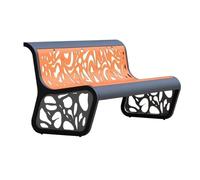 Zhaoj24-05 Panchina Panca con Schienale for Esterni, Sedia da Giardino in Acciaio con Motivo Traforato, for panche da Balcone, terrazza e Tempo Libero Balcone e Terrazzo(M)