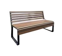 Zhaoj24-05 Panchina Panca da Giardino Panca da giardino for esterni, sedia in legno con struttura in alluminio pressofuso, sedia con schienale for balcone, patio e parco Balcone e Terrazzo(M)