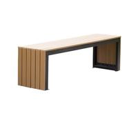 Zhaoj24-05 Panchina Panca da Giardino Panca da giardino senza schienale, con struttura in acciaio, sedia da esterno in legno artificiale, seduta for il tempo libero Balcone e Terrazzo(XL)