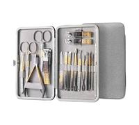 Zhaoj24-05 Set Manicure Kit tagliaunghie Set tagliaunghie Grigio 8/12/18 Pezzi Kit Manicure Set Pedicure Professionale Accessori Uomo Set Cura Personale per Cura Unghie Mani Piedi(18pcs)
