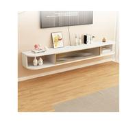 Zhaoj24-05 Sospeso Mobile TV sospeso a parete, supporto for console multimediale in legno, scaffale portaoggetti, centro di intrattenimento moderno for soggiorno, camera da letto Porta TV(Bianco)