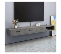 Zhaoj24-05 Sospeso Mobile TV sospeso in legno multifunzionale da parete con mobiletto portaoggetti e cassetto, mobile porta TV for camera da letto, soggiorno, moderno mobile porta TV Porta TV(Grijs)