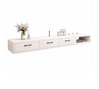 Zhaoj24-05 Sospeso Mobile TV sospeso in legno multifunzionale da parete con mobiletto portaoggetti e cassetto, mobile porta TV for camera da letto, soggiorno, moderno mobile porta TV Porta TV(Bianco)