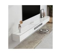 Zhaoj24-05 Sospeso Supporto TV sospeso, console multimediale a parete con contenitore, mobili da soggiorno, stile moderno Porta TV(Bianco,200x24x19cm)