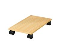 Zhaoj24-05 Storage Supporto CPU mobile, supporto da pavimento for PC in legno con 4 ruote, carrello for PC sotto la scrivania holder(Natural)