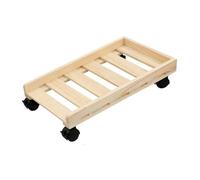 Zhaoj24-05 Storage Supporto for PC mobile in legno con rotelle, supporto for dissipazione del calore, supporto for torre, supporto for CPU da ufficio con ruote girevoli holder(Natural)