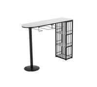Zhaoj24-05 Tavoli da Pub Tavolo da Bar in Marmo Nero Semplice for casa, Tempo Libero, Luce, Lusso, Tavolo da Pranzo Lungo da Cucina, Mobile divisorio Tavolo da bancone(130 * 40 * 105cm)
