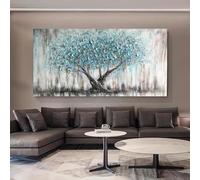 ZHAOLIN Albero della vita dipinto su tela astratto turchese moderno poster da parete per casa soggiorno ufficio paesaggio immagini decor 90x180cm senza cornice