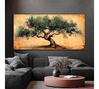 ZHAOLIN Antico ulivo dipinto su tela stampa simbolo di pace e saggezza arte murale natura botanica poster stampa murale arredamento casa 50x100cm senza cornice