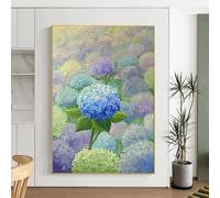 ZHAOLIN Arte su tela floreale colorata, dipinto di fiori vibranti su tela, arte floreale allegra in impasto, arte murale per soggiorno 20x30 cm senza cornice
