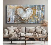 ZHAOLIN Quadri astratti a forma di cuore, opere d'arte astratte contemporanee per sala da pranzo, arredamento moderno per soggiorno 65x130 cm InnerFrame