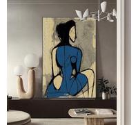 ZHAOLIN Quadro su tela astratto, grande dipinto di figure geometriche su tela, opera d'arte minimalista moderna per soggiorno, arredamento per camera da letto 50x70 cm senza cornice