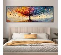 ZHAOLIN Stampa artistica su tela di grandi dimensioni Albero della vita e poster Decorazione murale moderna geometrica astratta per soggiorno camera da letto 55x165 cm senza cornice