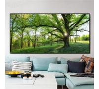 ZHAOLIN Verde Foresta Paesaggio Poster e Stampe Arte della parete Tela Pittura Alberi giganti Immagini per Soggiorno Decorazione domestica 80x160 cm Senza cornice