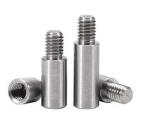 ZHAOMEI 303 Acciaio Inox Filettato Pilastro Rotondo Spaziatura Vite Distanziale Singola Testa Colonna Metallo Piccole Viti Argento M5 × 12+8 (5 pezzi)
