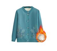 ZHAOMEI Cardigan Donna Maglioni Cardigan Lavorati A Maglia per Donne di Mezza età e Anziane, Maglioni con Scollo A Giro e Bottoni, Caldi Maglioni in Pile, Cardigan Lavorato A Maglia per Donne Anzian