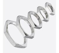 ZHAOMEI Raccordo per Tubi con Dado di bloccaggio Esagonale con Filettatura Femmina Dado Sottile Esagonale in Acciaio Inossidabile 304 Silver M14×1.5 (5Pcs