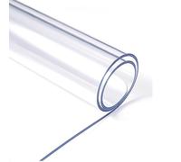 Zhaomi Pellicola Protettiva per Tavolo in PVC Trasparente da 1,5mm, Tovaglia Trasparente Impermeabile E Resistente All'olio, Copertura per Tovaglia in Plastica Trasparente (60x140cm/24x55in)