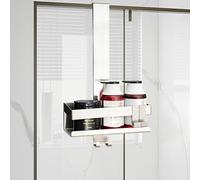 ZHAOMIMI Mensola Doccia da Appendere, Portaoggetti Doccia Autoadesiva in Acciaio Inox, Porta Shampoo Doccia Design Minimalista con 2 Gancio- Facile Installazione Senza Forare