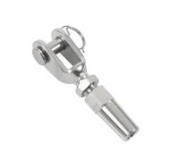 ZHAOQIN Morsetti per Fune 1PCS 3/4/5/6mm Fune Metallica in Acciaio Inox 316 Swageless Forcella/Mascella Cavo Terminale Fai da Te Montaggio Rigging Hardware Balaustra Kit(for 3mm Wire Rope)