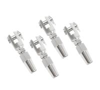 ZHAOQIN Morsetti per Fune 4PCS 3/4/5mm Fune Metallica in Acciaio Inox 316 Swageless Forcella/Mascella Cavo Terminale Raccordo Fai da Te Installazione Rapida Grado Marino(for 4mm Wire)