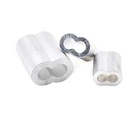 ZHAOQIN Morsetti per Fune M1 - M12 Clip di Fissaggio for Fune in Filo d'Acciaio Morsetti in Alluminio A Doppio Foro A 8 Fori A Crimpare(M8 (2pcs))