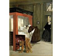 ZHAOSHAN Dipinti Famosi Immagini Moderni Parete Immagine Carlos Ix rey de Francia muriendo con su nodriza de Hermann Vogel per la Decorazione Domestica dell'ufficio 60x90cm