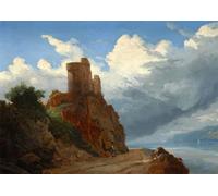 ZHAOSHAN Dipinti Famosi Immagini Moderni Parete Immagine El castillo en el acantilado de Joséphine Bowes per L'arredamento del Soggiorno 60x90cm