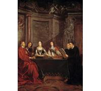 ZHAOSHAN Dipinti Famosi Immagini Moderni Parete Immagine el Concilio de Conciencia San Vicente de Paúl por Jean François De Troy per L'arredamento del Soggiorno 60x90cm