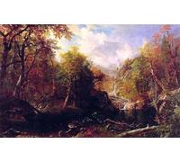 ZHAOSHAN Dipinti Famosi Immagini Moderni Parete Immagine El Estanque Esmeralda de Albert Bierstadt per L'arredamento del Soggiorno 60x90cm