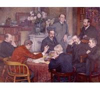 ZHAOSHAN Dipinti Famosi Immagini Moderni Parete Immagine la Conferencia de Théo Van Rysselberghe per L'arredamento del Soggiorno 60x90cm
