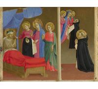 ZHAOSHAN Dipinti Famosi Immagini Moderni Parete Immagine la visión del hábito dominicano de Fra Angelico per L'arredamento del Soggiorno 60x90cm