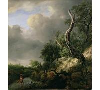 ZHAOSHAN Dipinti Famosi Immagini Moderni Parete Immagine las dunas cerca de Haarlem por Jacob Van Ruisdael per L'arredamento del Soggiorno 60x90cm