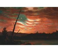 ZHAOSHAN Dipinti Famosi Immagini Moderni Parete Immagine Nuestro en el cielo por Frederic Edwin Church per la Decorazione Domestica dell'ufficio 60x90cm