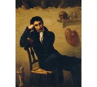 ZHAOSHAN Dipinti Famosi Immagini Moderni Parete Immagine Retrato de un artista en su estudio de Theodore Gericault per la Decorazione Domestica dell'ufficio 60x90cm