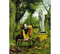ZHAOSHAN Dipinti Famosi Immagini Moderni Parete Immagine Tiziano preparándose para hacer su primer ensayo para colorear de William Dyce per la Decorazione Domestica dell'ufficio 60x90cm
