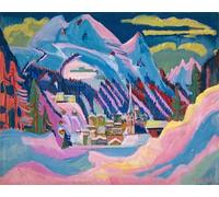 ZHAOSHAN Dipinti Famosi Immagini Moderni Parete Immagine un café en Davos de Ernst Ludwig Kirchner per L'arredamento del Soggiorno 60x90cm