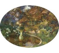 ZHAOSHAN Dipinti Famosi Immagini Moderni Parete Immagine Un jardín en Été de Henri-gaston Darien per la Decorazione Domestica dell'ufficio 60x90cm