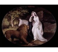 ZHAOSHAN Dipinti Famosi Immagini Moderni Parete Immagine Una y el león de George Stubbs per la Decorazione Domestica dell'ufficio 60x90cm
