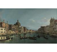 ZHAOSHAN Dipinti Famosi Immagini Moderni Parete Immagine Veneciael Gran Canal con S. Simeone Piccolo de Antonio Canal per la Decorazione Domestica dell'ufficio 60x90cm