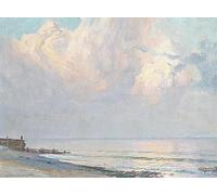 ZHAOSHAN Dipinti Famosi Poster D'epoca Parete Immagine del Muro Amanecer sobre el mar Harry Van Der Weyden per la Decorazione Domestica dell'ufficio 60x90cm